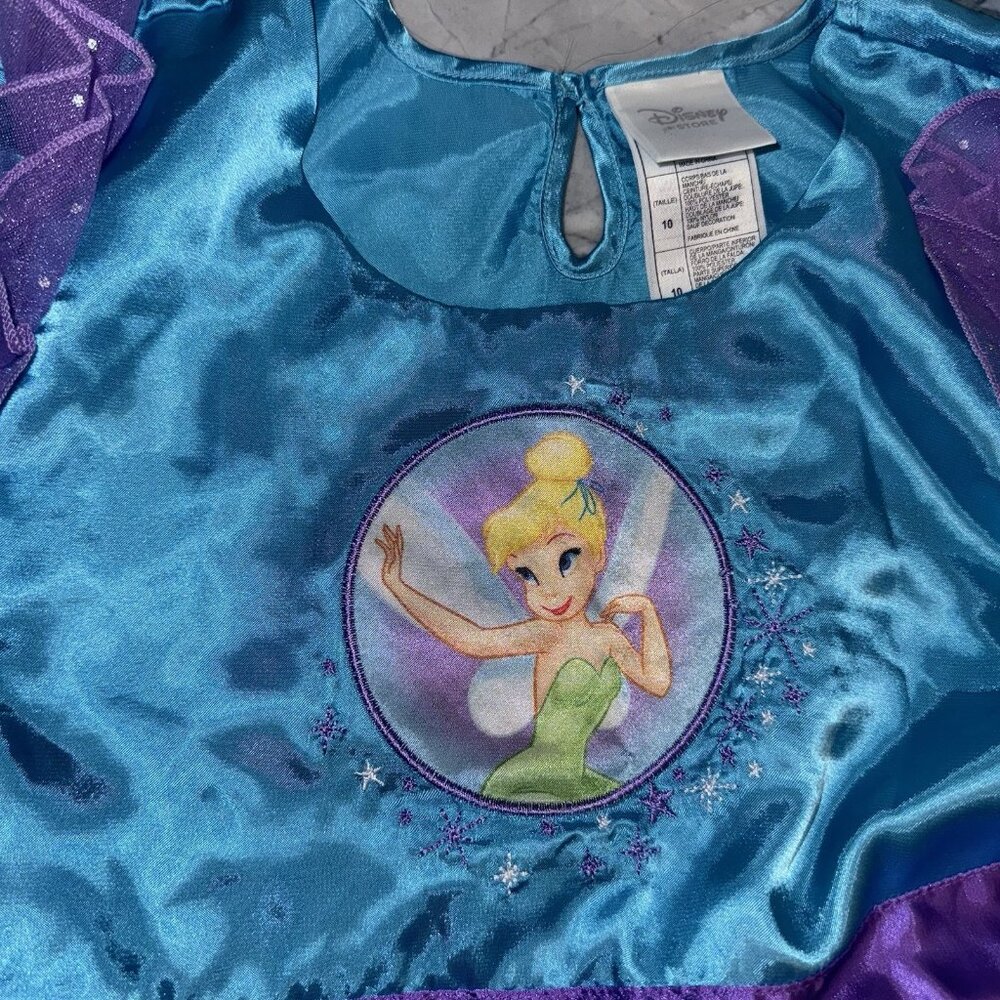 Disney Store Girls Size 10 Tinkerbell Nightgown Blue Purple